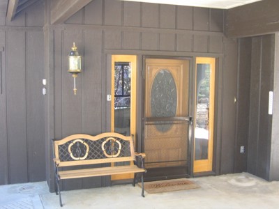 View of front door from outside