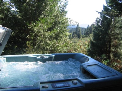 View of the hot tub and its view