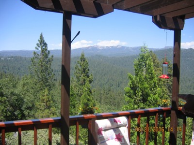 View of Raymond Mountain from kitchen deck