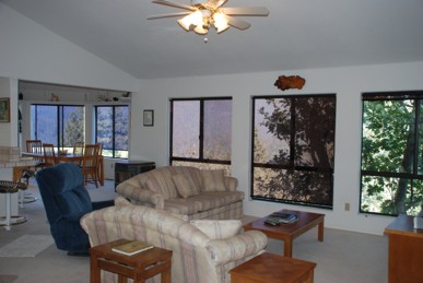 View of living and dining rooms