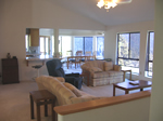View of living and dining rooms