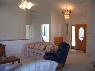 Living room view from front door