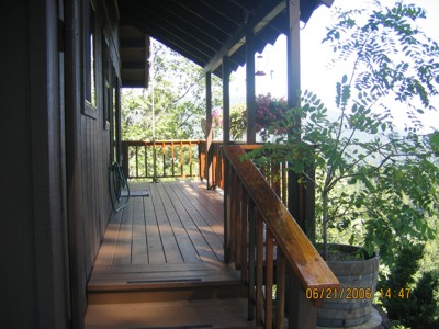 View of deck off of upstairs bedroom