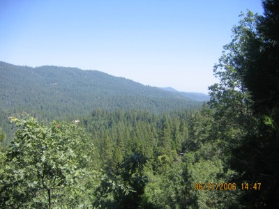 View south from deck off of the master bedroom