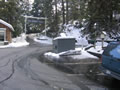 View of parking spot at Narrow Gauge Inn