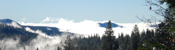 Photo of view south with clouds