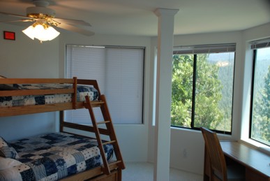 View of third bedroom and view outside