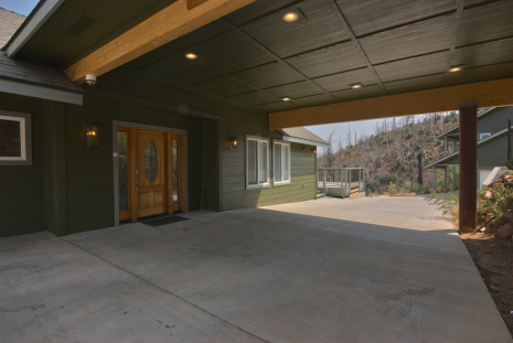 View of front door from the driveway